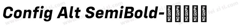 Config Alt SemiBold字体转换